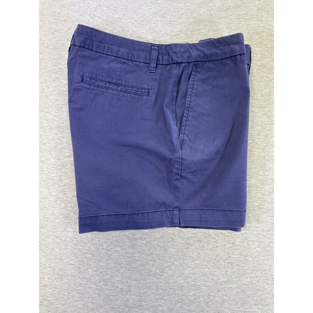 Faded Glory Womens Navy Blue Chino‎ Shorts Size 12 Cotton Blend Stretch Casual